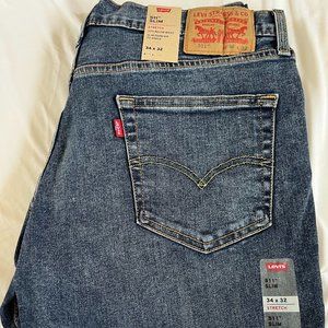 *NEW W/ TAGS* Levi's 511 Slim Fit Men's Jeans - Size 34/32 - Washed Navy/Blue